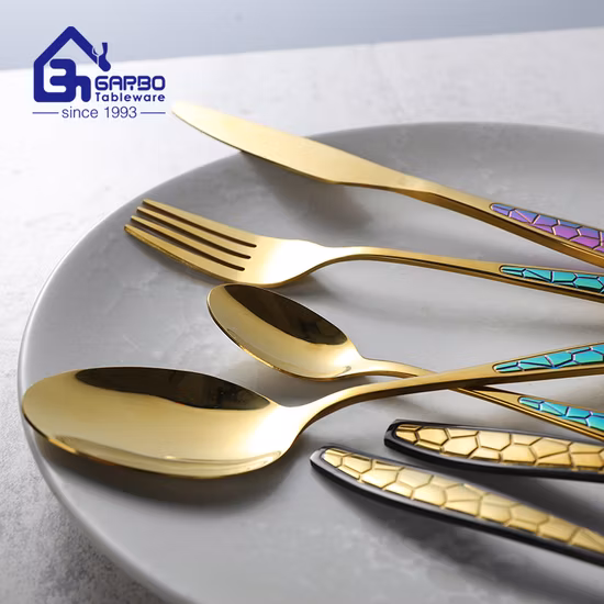 Hostitable Forged Stainless Steel Flatware Strong Handle Heavy Gauge Mirror Finish Matte Finish Tableware Kitchenware Besteckset Cutlery Set