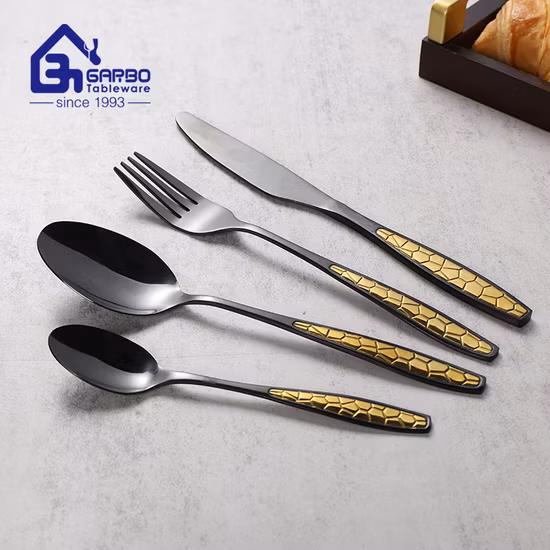 Hostitable Forged Stainless Steel Flatware Strong Handle Heavy Gauge Mirror Finish Matte Finish Tableware Kitchenware Besteckset Cutlery Set
