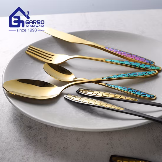 Hostitable Forged Stainless Steel Flatware Strong Handle Heavy Gauge Mirror Finish Matte Finish Tableware Kitchenware Besteckset Cutlery Set